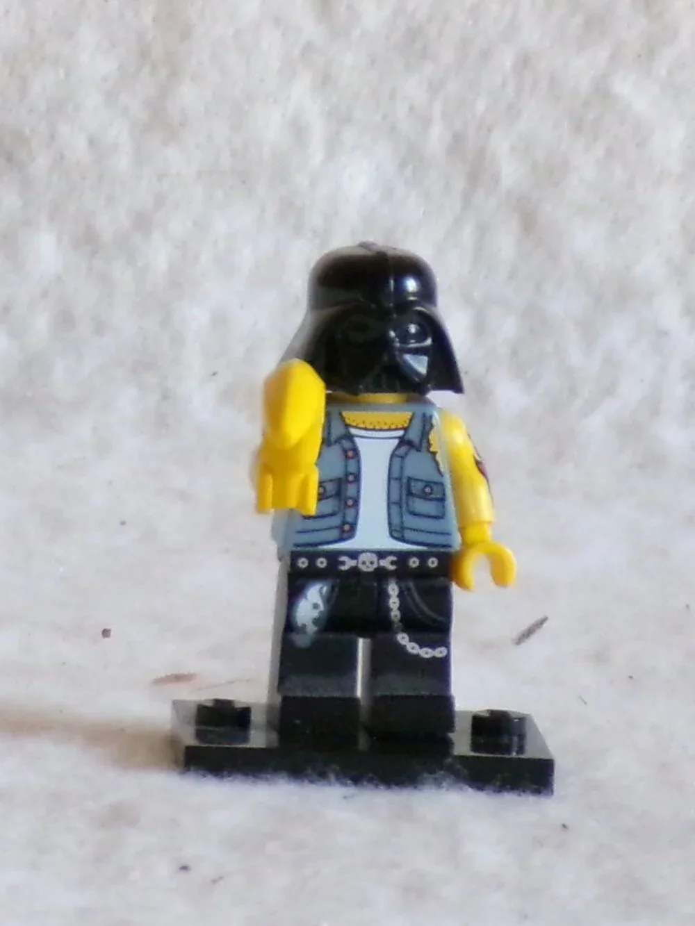 Lego Custom Banana Bank robber with Darth Vader Mask